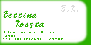 bettina koszta business card